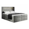 Cama Continental Baltimore 131, Doble, Gris, Tapiz, Somieres, 182x217x123cm