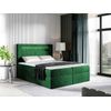 Cama Continental Baltimore 131, Individuales, Verde, Tapiz, Somieres, 122x217x123cm