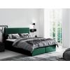 Cama Continental Baltimore 126, Doble, Verde, Tapiz, Somieres, 186x208x103cm