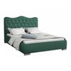 Cama Baltimore 141, Doble, Verde, Tapiz, Somieres, 200x218x100cm