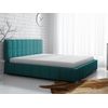 Cama Baltimore 120, Doble, Turquesa, Tapiz, Somieres, 158x222x92cm