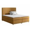 Cama Continental Baltimore 115, Individuales, Amarillo, Tapiz, Somieres, 120x213x130cm