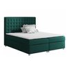 Cama Continental Baltimore 115, Individuales, Verde, Tapiz, Somieres, 120x213x130cm