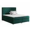 Cama Continental Baltimore 115, Doble, Verde, Tapiz, Somieres, 140x213x130cm