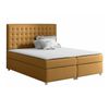 Cama Continental Baltimore 115, Doble, Amarillo, Tapiz, Somieres, 160x213x130cm