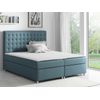 Cama Continental Baltimore 115, Doble, Turquesa, Tapiz, Somieres, 180x213x130cm