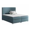 Cama Continental Baltimore 115, Doble, Turquesa, Tapiz, Somieres, 200x213x130cm