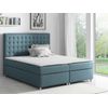 Cama Continental Baltimore 115, Doble, Turquesa, Tapiz, Somieres, 200x213x130cm