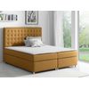 Cama Continental Baltimore 115, Doble, Amarillo, Tapiz, Somieres, 200x213x130cm