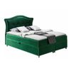 Cama Continental Baltimore 135, Individuales, Verde, Tapiz, Somieres, 130x208x130cm