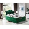 Cama Continental Baltimore 135, Individuales, Verde, Tapiz, Somieres, 130x208x130cm