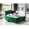 Cama Continental Baltimore 135, Doble, Verde, Tapiz, Somieres, 170x208x130cm