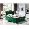 Cama Continental Baltimore 135, Doble, Verde, Tapiz, Somieres, 190x208x130cm