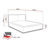 Cama Florence 103, Doble, Verde, Tapiz, Somieres, 193x214x97cm