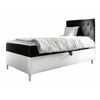 Cama Continental Baltimore 171, Individuales, Gris, Cuero Ecológico, Somieres