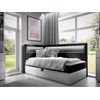 Cama Continental Baltimore 172, Individuales, Gris, Cuero Ecológico, Somieres