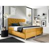 Cama Continental Baltimore 175, Doble, Amarillo, Tapiz, Somieres, 140x212x120cm