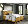 Cama Continental Baltimore 176, Doble, Amarillo, Tapiz, Somieres, 160x208x110cm