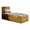 Cama Continental Baltimore 179, Individuales, Amarillo, Tapiz, Somieres, 82x208x103cm