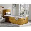 Cama Continental Baltimore 179, Individuales, Amarillo, Tapiz, Somieres, 82x208x103cm