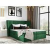 Cama Continental Baltimore 184, Doble, Verde, Tapiz, Somieres, 213x214x103cm