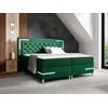 Cama Continental Baltimore 189, Individuales, Verde, Tapiz, Somieres, 152x211x120cm