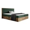 Cama Continental Baltimore 190, Doble, Verde, Tapiz, Somieres, 168x208x103cm