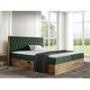 Cama Continental Baltimore 190, Doble, Verde, Tapiz, Somieres, 168x208x103cm