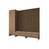 Conjunto Pasillo Hartford 484, Aglomerado Laminado, Colocada, 206x230x44cm