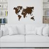 Mapa Del Mundo De Madera Para Decoración De Pared - Hecho A Mano, Multicolor, Nombres Grabados, Ideal Para Hogar Y Oficina, Tamaños Variados