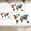 Mapa Del Mundo De Madera Para Decoración De Pared - Hecho A Mano, Multicolor, Nombres Grabados, Ideal Para Hogar Y Oficina, Tamaños Variados