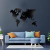 Mapa Del Mundo De Madera Para Decoración De Pared - Hecho A Mano, Multicolor, Nombres Grabados, Ideal Para Hogar Y Oficina, Tamaños Variados