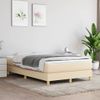 Estructura De Cama Box Spring Tela Color Crema 120x200 Cm