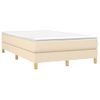 Estructura De Cama Box Spring Tela Color Crema 120x200 Cm