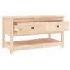 Mesa De Centro De Madera Maciza De Pino 102x49x55 Cm