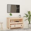 Mueble De Tv De Madera Maciza De Pino 79x35x52 Cm