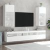 Muebles Para Tv Con Luces Led 2 Unidades Blanco 40,5x30x90 Cm