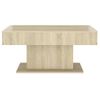 Mesa De Centro Madera Contrachapada Roble Sonoma 96x50x45 Cm