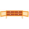 Mueble Para Tv De Acero Amarillo Mostaza 105x35x50 Cm