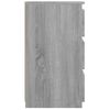 Mesita De Noche Madera Contrachapada Gris Sonoma 40x35x62,5 Cm