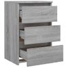 Mesita De Noche Madera Contrachapada Gris Sonoma 40x35x62,5 Cm