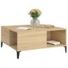 Mesa De Centro Madera Contrachapada Roble Sonoma 80x80x36,5 Cm