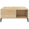 Mesa De Centro Madera Contrachapada Roble Sonoma 80x80x36,5 Cm