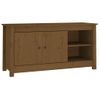 Mueble De Tv Madera Maciza De Pino Marrón Miel 103x36,5x52 Cm