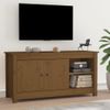 Mueble De Tv Madera Maciza De Pino Marrón Miel 103x36,5x52 Cm