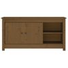 Mueble De Tv Madera Maciza De Pino Marrón Miel 103x36,5x52 Cm