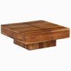 Mesa De Centro De Madera Maciza De Acacia 80x80x30 Cm