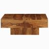 Mesa De Centro De Madera Maciza De Acacia 80x80x30 Cm