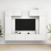 Juego De Mueble Para Tv De 6 Piezas Aglomerado Blanco