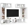 Juego De Mueble Para Tv De 6 Piezas Aglomerado Blanco